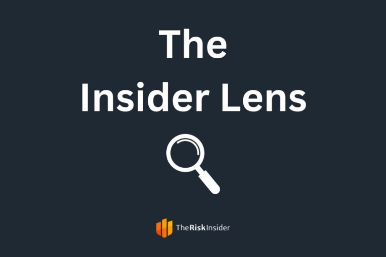 Visual identity for The Insider Lens – weekly insights on public sector project risk and leadership.